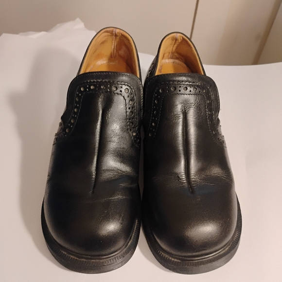 Vtg Dr Martens Shoes Womens Black UK7 US9 Chunky Leather Y2K England - Picture 15 of 15